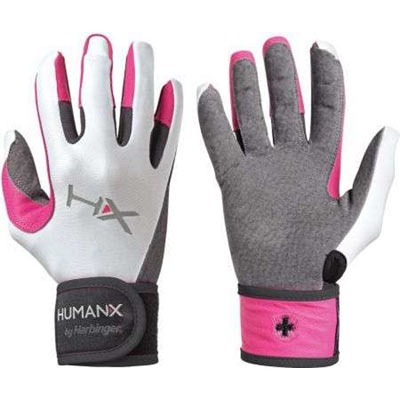 Rukavice HX-X3 dámské, s omotávkou - gray-pink-white - velikost "L" 
