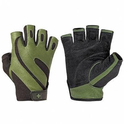 Fitness rukavice 143 green, pánské, kožené, bez omotávky -  velikost XL 