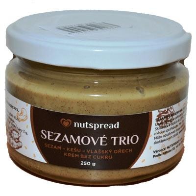 100% Oříškové máslo Sezamové Trio 250g 