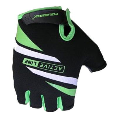 Cyklistické rukavice Active zelené - velikost S 