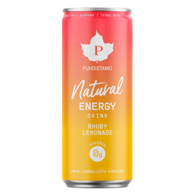 Natural Energy Drink 330 ml - rhuby lemonade 